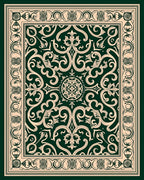 Ornate Scrollwork Geometric Ornament Design Rug