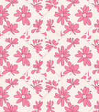 Pink Floral Patchwork Pattern Rug