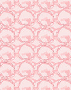 Soft Pink Abstract Floral Pattern Rug