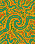 Vibrant Swirls Floral Pattern Design Rug