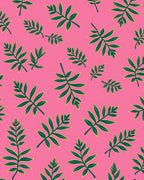 Vibrant Pink Emerald Leafy Spray Rug