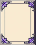 Art Nouveau Purple Geometric Border Design Rug