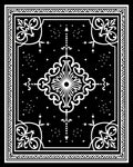 Ornate Black White Geometric Scroll Rug