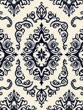 Classic Damask Swirl Pattern Rug