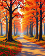 Forest Path Autumn Colors Rug