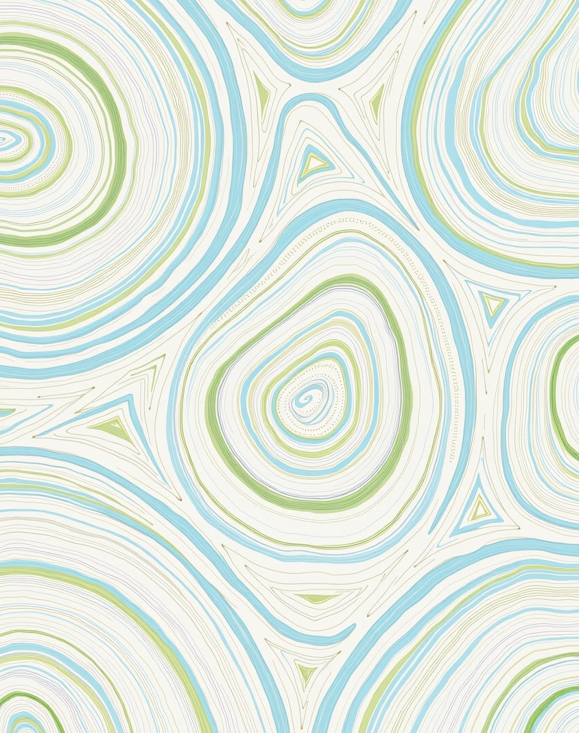 Abstract Swirls Patterned Light Rug