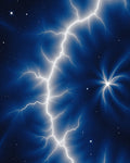 Cosmic Bolt And Stars Pattern Rug