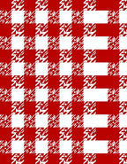 Classic Red Checkered Graphic Rug