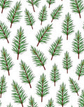 Green Fir Sprigs Pattern Rug
