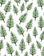 Green Fir Sprigs Pattern Rug