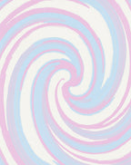 Swirl Pattern Pastel Abstract Design Rug
