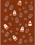 Spooky Candy Corn Ghosts Pattern Rug