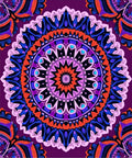Vibrant Mandala Intricate Floral Pattern Rug