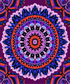 Vibrant Mandala Intricate Floral Pattern Rug