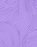 Abstract Purple Wavy Line Art Rug