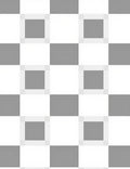 Simple Gray White Checkered Pattern Rug