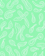 Abstract Swirly Leaf Pattern Rug