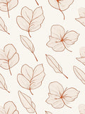 Botanical Line Art Organic Leaves Rug