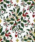 Holly Berry Vine Flourish Pattern Rug