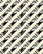 Abstract Black Geometric Stripes Pattern Rug