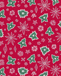 Holiday Floral Line Art Rug