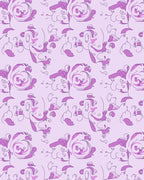 Abstract Pink Purple Whimsical Faces Rug