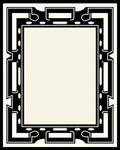 Bold Black White Geometric Art Deco Rug