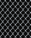 Diamond Lattice Black White Pattern Rug
