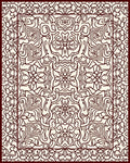 Intricate Lines Botanical Pattern Rug