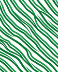 Dynamic Green Stripe Pattern Rug