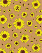 Yellow Sunflowers Pattern with Brown Accents Rug