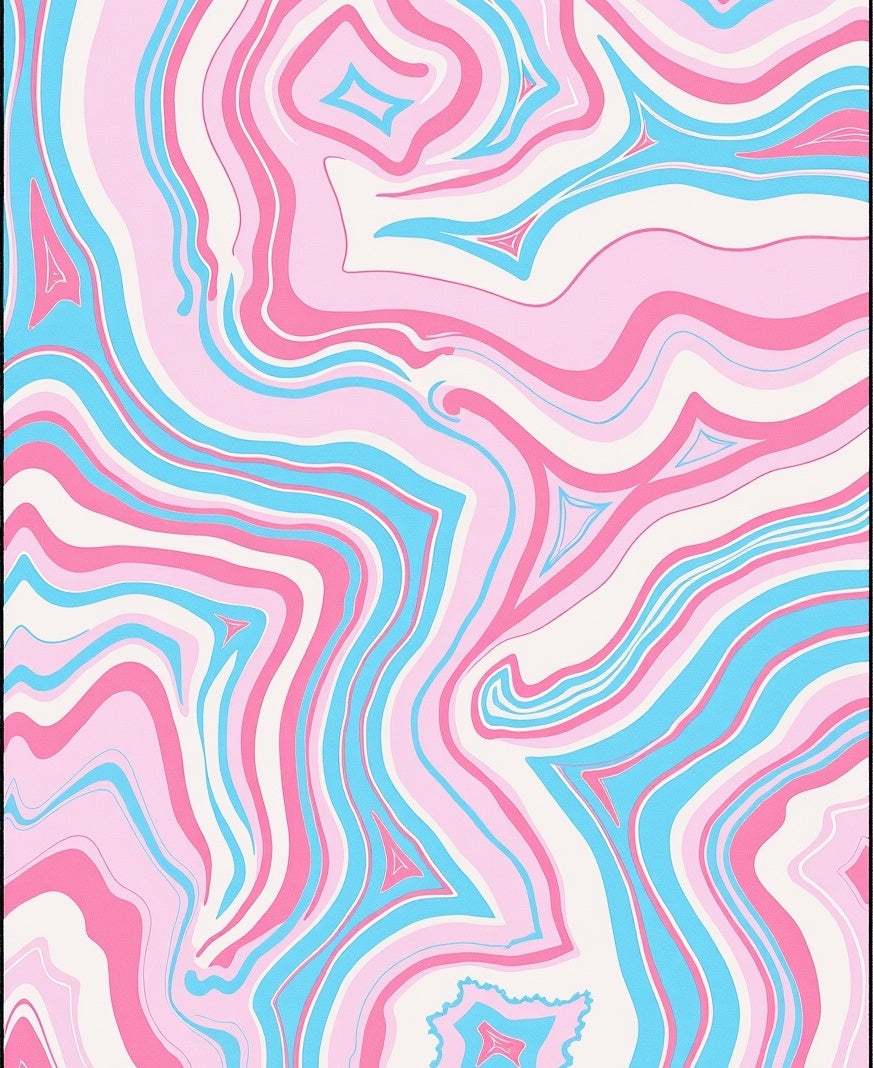Transgender Pride Swirl Pattern Rug