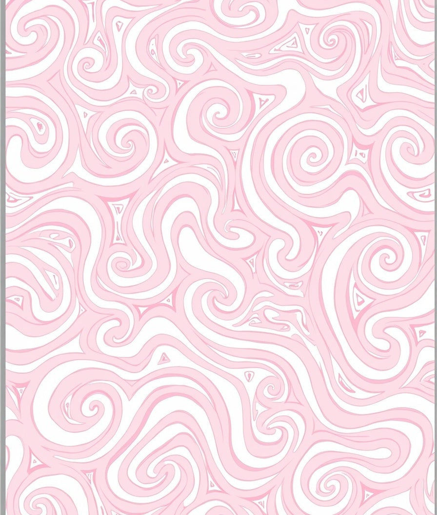 Soft Pink Swirl Harmony Abstract Rug