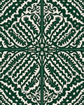 Emerald Green Fern Medallion Rug