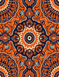 Vibrant Mandala Patterned Textile Design Rug