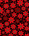 Bold Red Floral Pattern Design Rug
