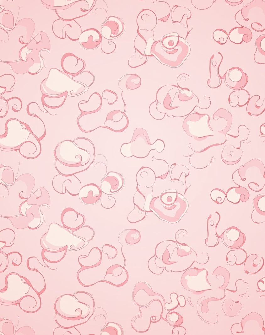 Abstract Pink Cloud Pattern Rug