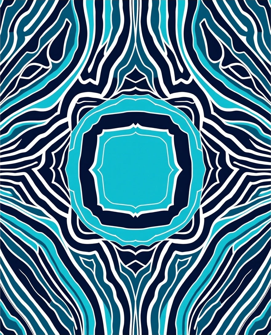Marine Swirl Abstract Vibrant Rug