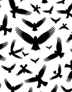 Silhouette Eagle Flock Pattern Rug