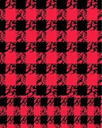 Red Black Houndstooth Tarten Check Rug