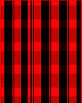 Bold Red Black Plaid Pattern Rug