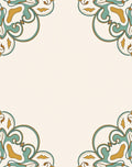 Elegant Teal Gold Swirl Pattern Rug