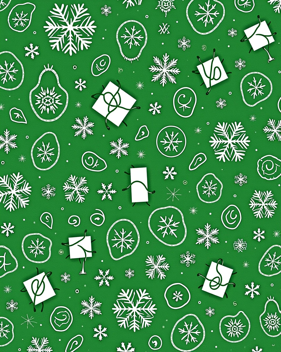 Joyful Snowflake Gift Pattern Rug