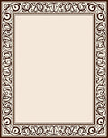 Elegant Scrollwork Border Design Rug