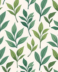 Green Leaf Botanical Pattern Rug