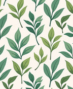 Green Leaf Botanical Pattern Rug