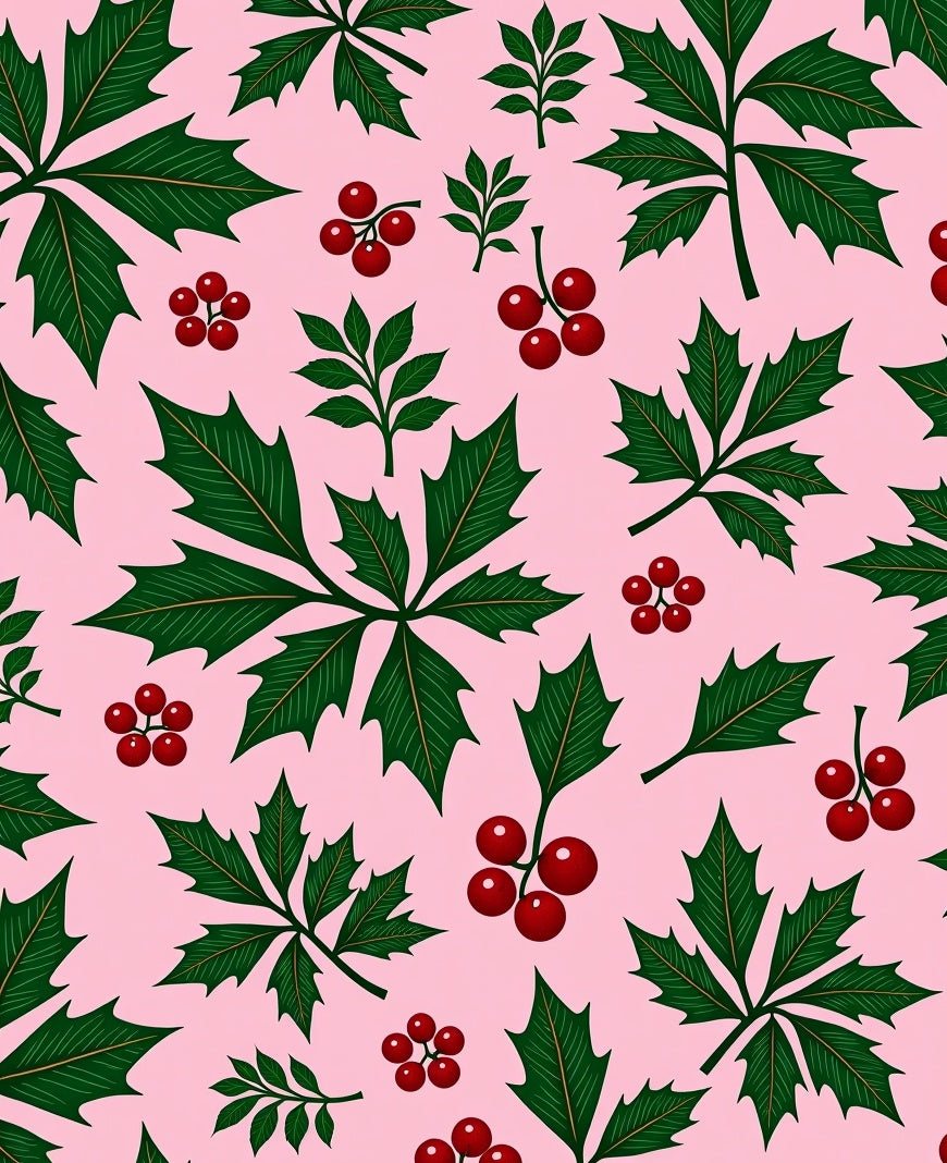 Festive Holly Berry Scatter Rug