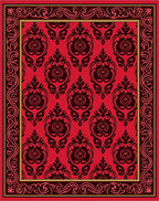 Regal Red Damask Pattern Rug