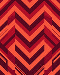 Bold Red Chevron Geometric Pattern Rug