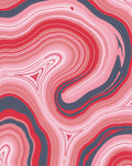 Pink Swirl Marble Pattern Rug